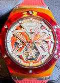 Invicta Celestial 69542 Automatic Skeleton Watch – Red Transparent Case | 21 Jewel Mechanical