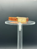 Vintage Ladies Pulsar Gold Tone Oval Rectangular Quartz Watch