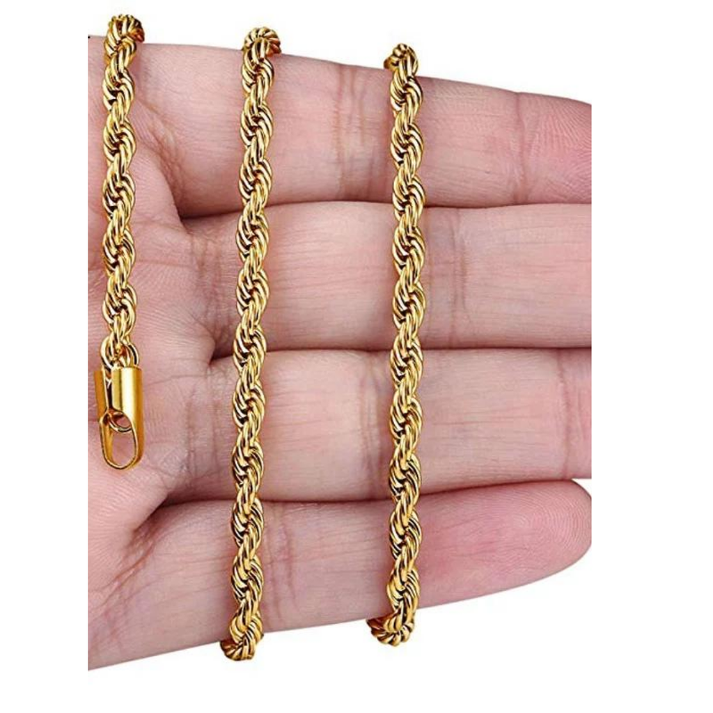 18K Gold Vermeil Rope Chain Necklace