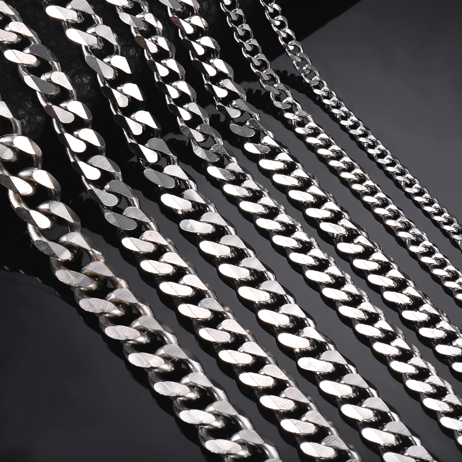 Stainless Steel Gold, Silver, Cuban Link