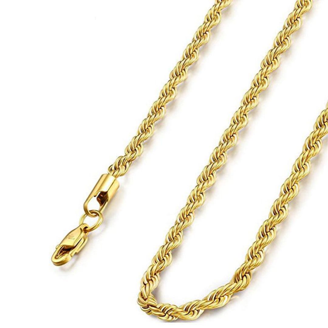 18K Gold Vermeil Rope Chain Necklace