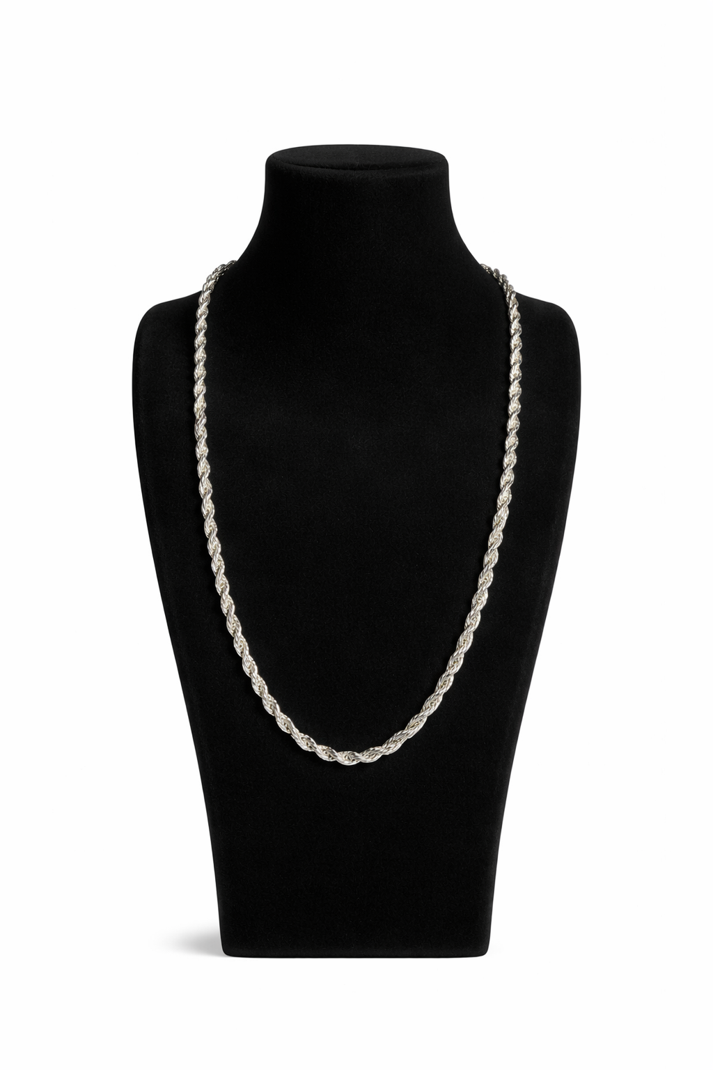 Stainless Steel Silver Colored Rope Chain