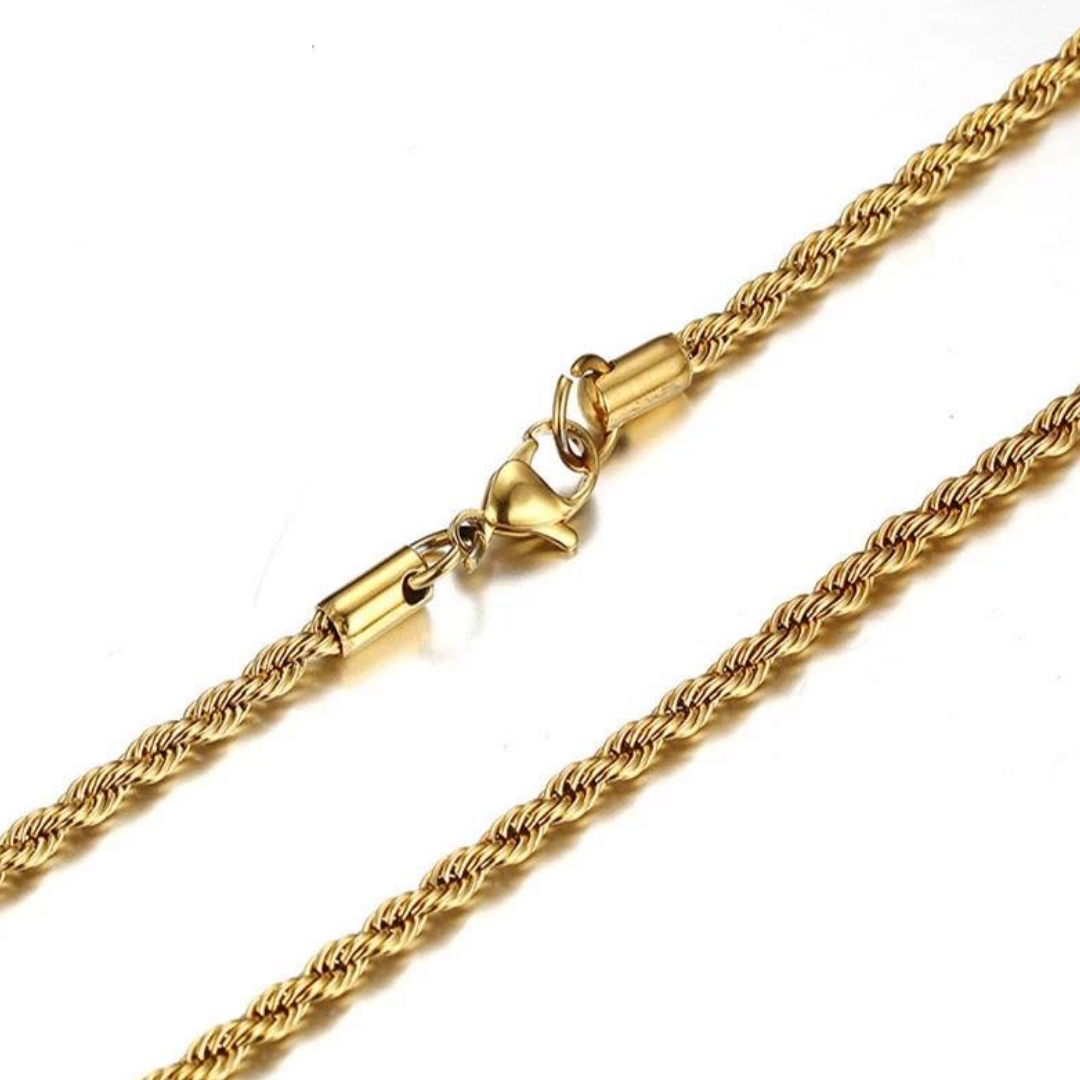18K Gold Vermeil Rope Chain Necklace