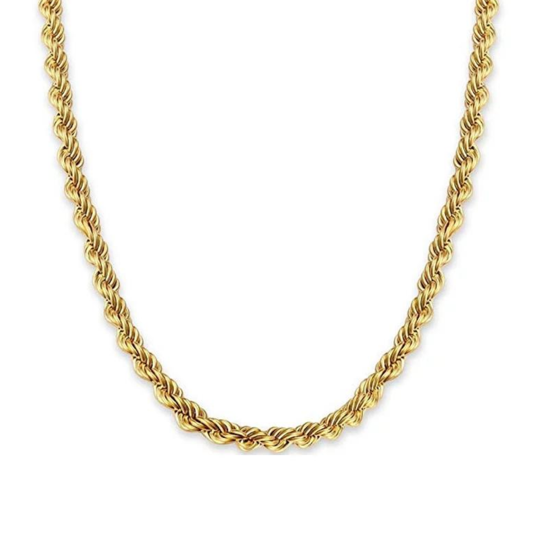 18K Gold Vermeil Rope Chain Necklace