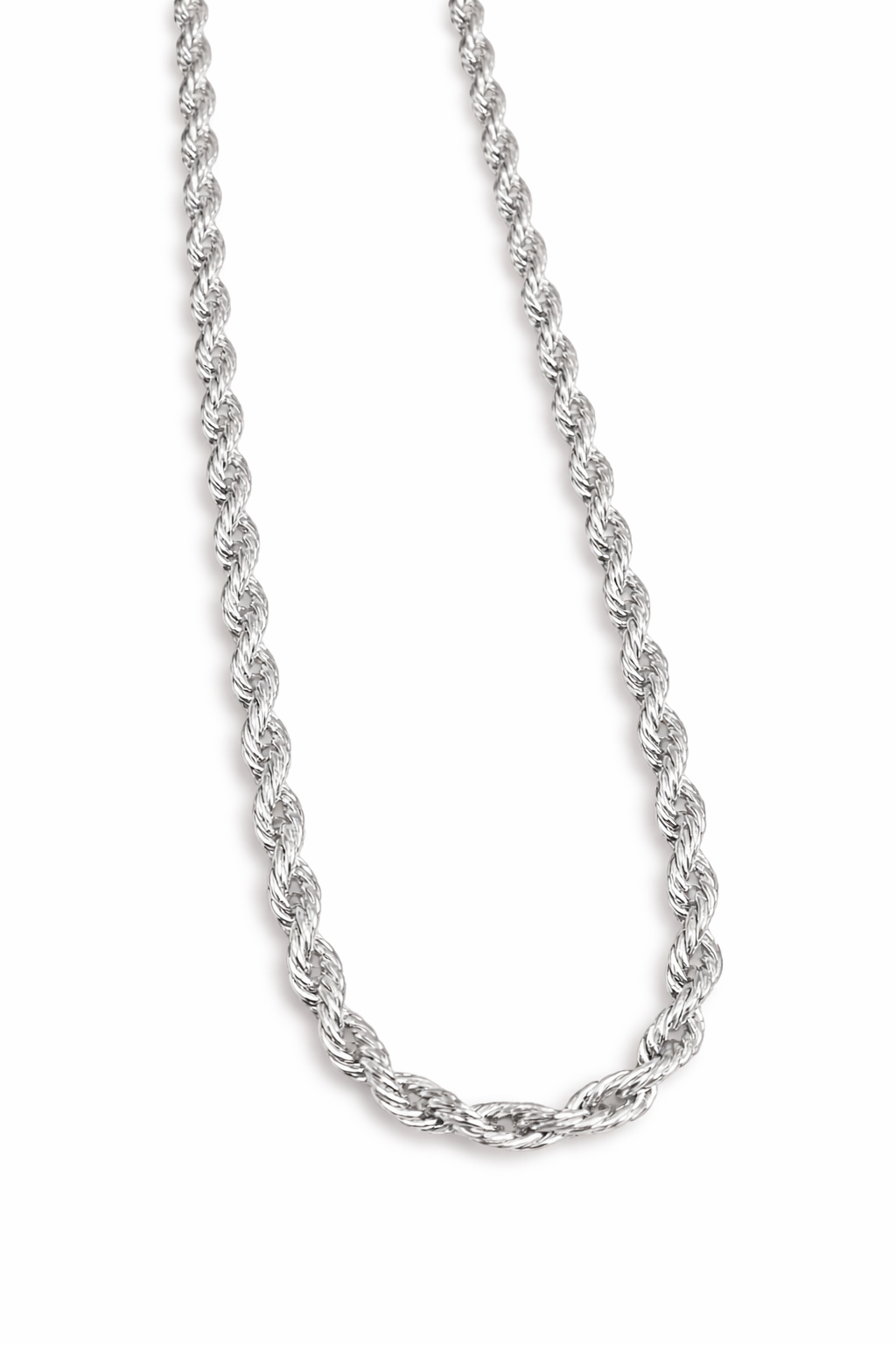 Stainless Steel Silver Colored Rope Chain