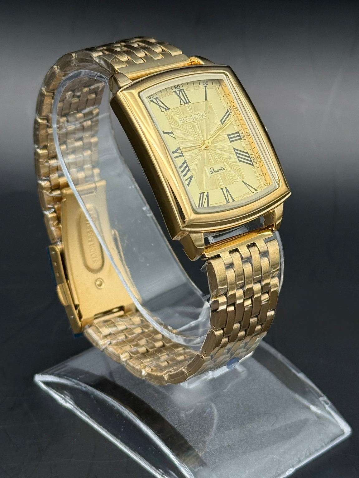 Invicta 69139 Gold Tone Rectangular Dress Watch