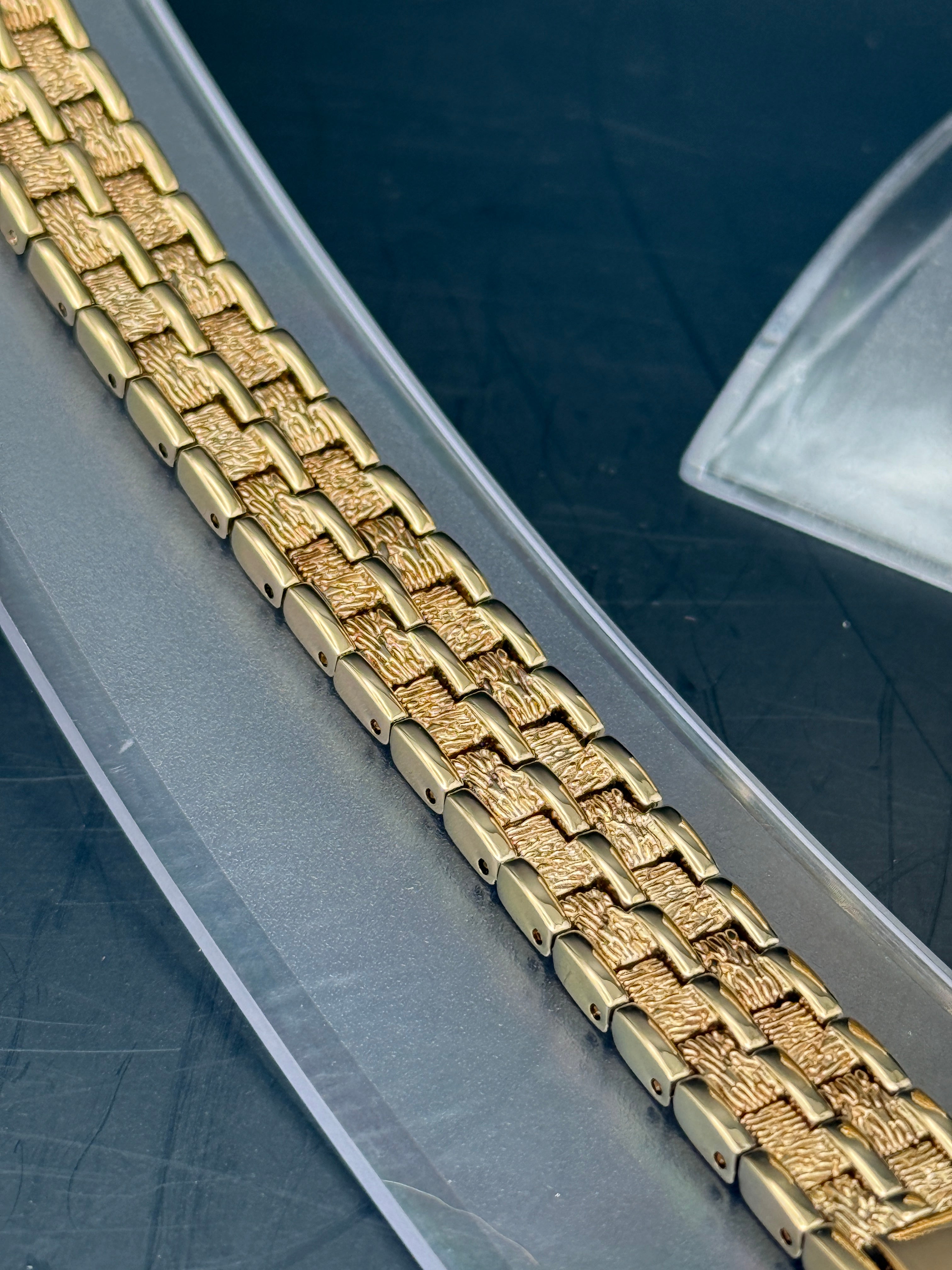 Elgin Diamond Gold-Tone Watch & Bracelet Set | Black Dial