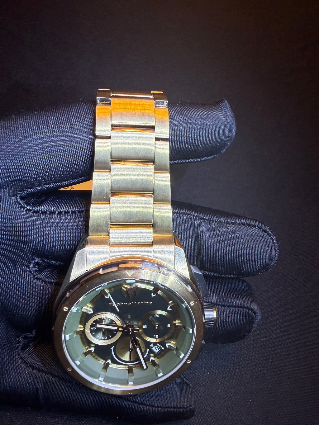TechnoMarine Cruise Legend Green Accent 100M Quartz Watch - Worn Once w/ Box