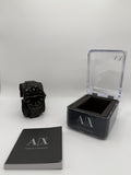 Armani Exchange AX2144 Black Stainless Steel Watch – Gold Accents Dial