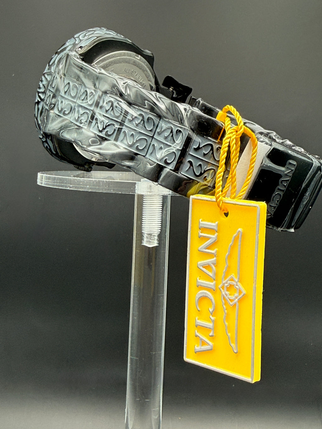 Invicta  Skull Design Watch – Carved Case | Black Gothic Style | New w/ Box