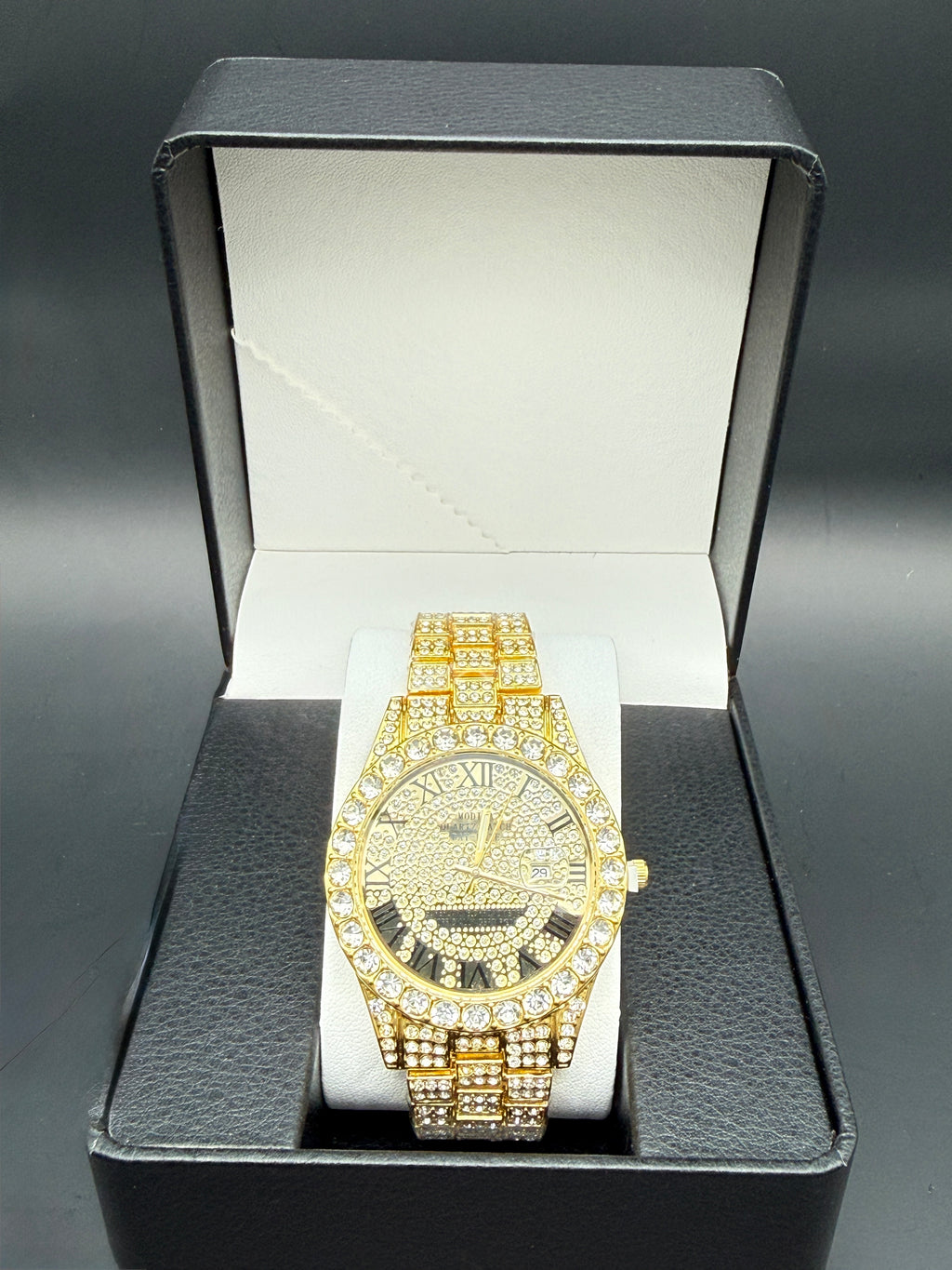 Iced Watch-Gold on Gold
