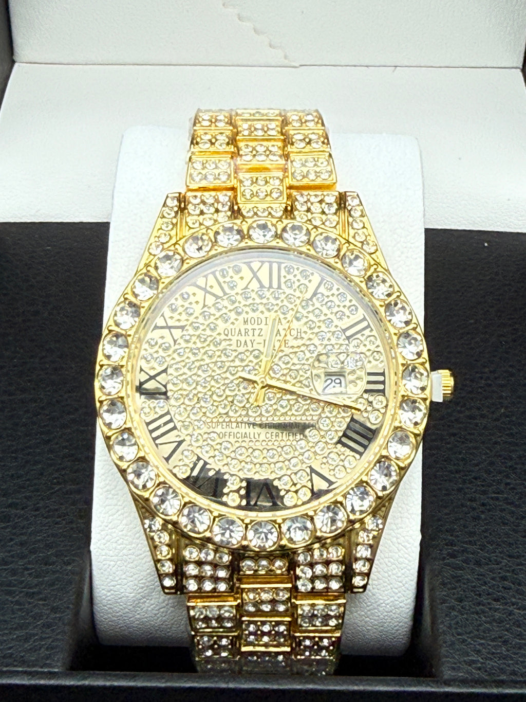 Iced Watch-Gold on Gold