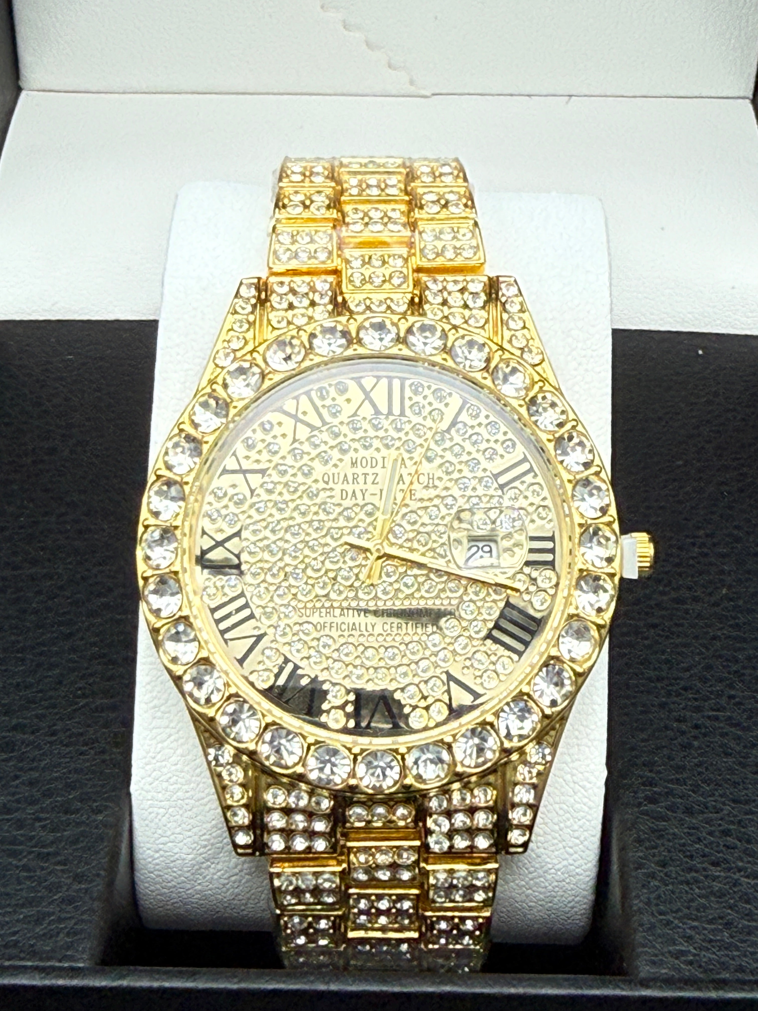 Iced Watch-Gold on Gold