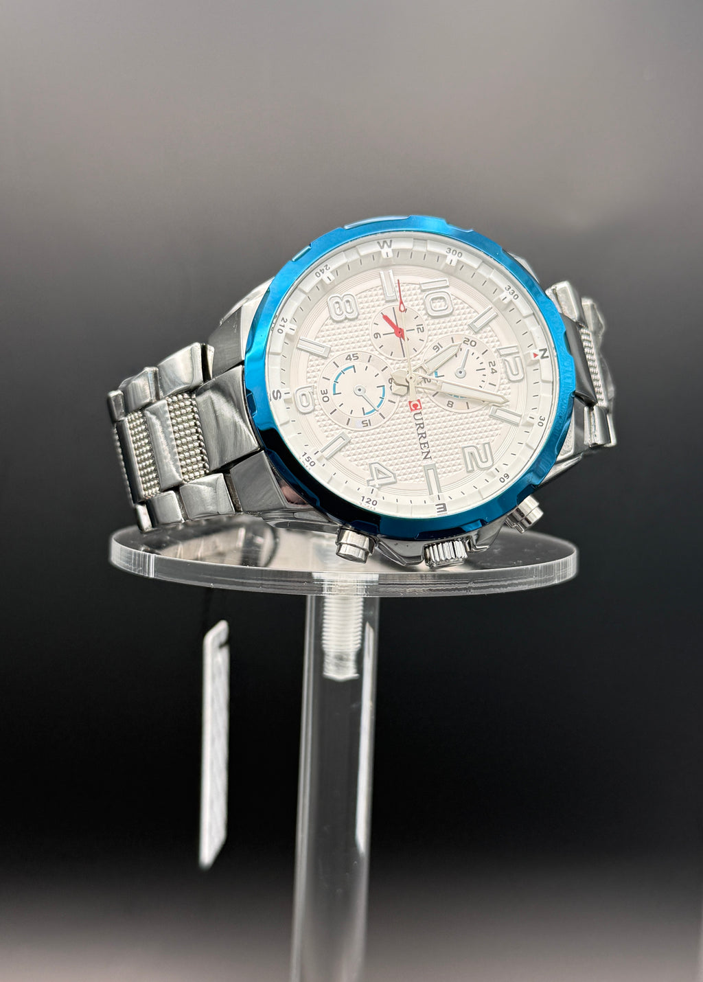 Curren Blue Bezel Chronograph Style Watch