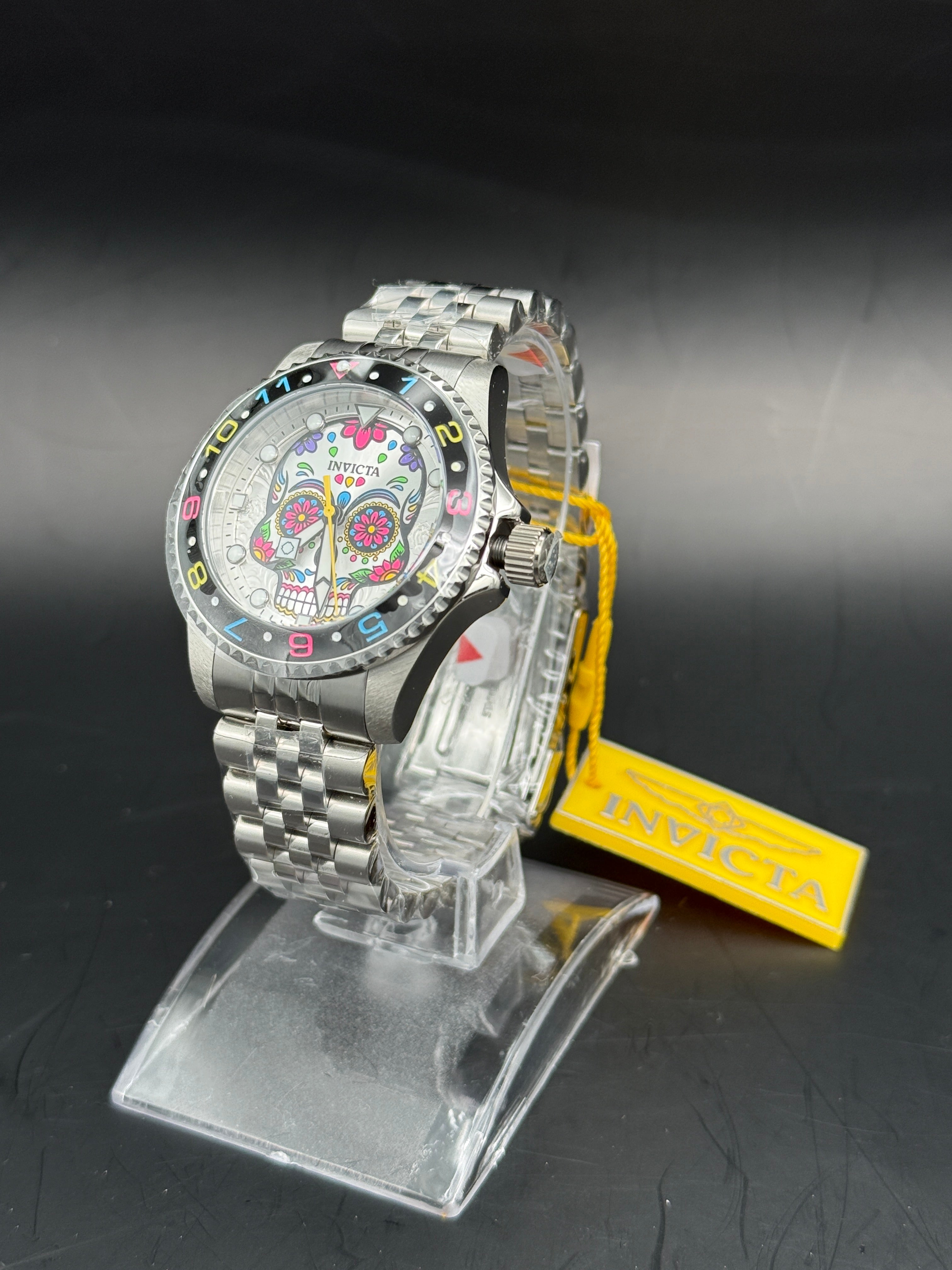 Invicta 36858 Sugar Skull Limited Edition Quartz Watch Stainless Steel