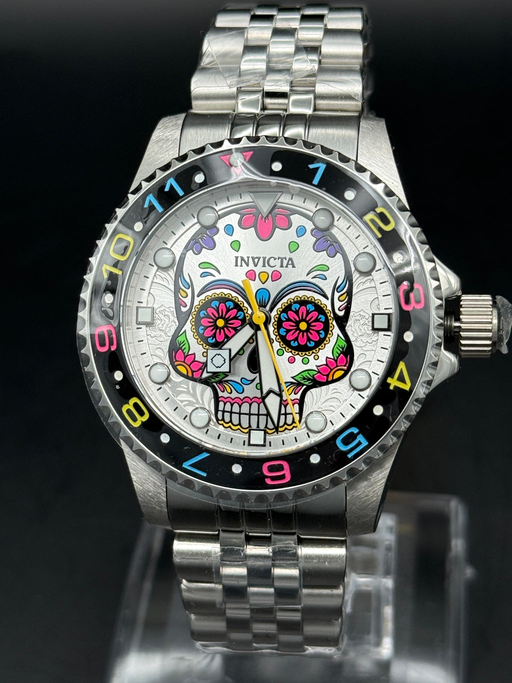 Invicta 36858 Sugar Skull Limited Edition Quartz Watch Stainless Steel