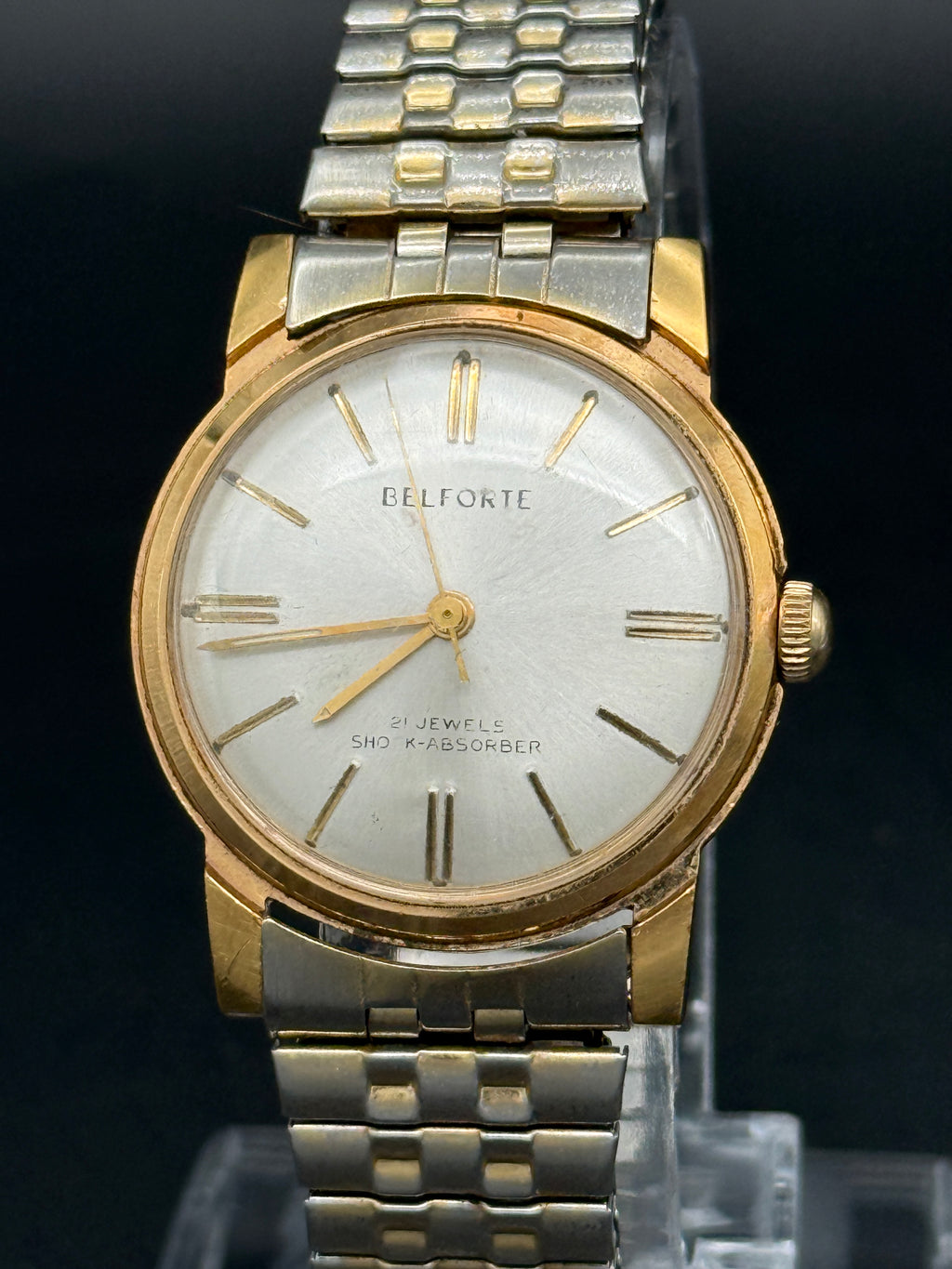Vintage Belforte 21 Jewel Mechanical Watch – Gold Tone Dress Watch