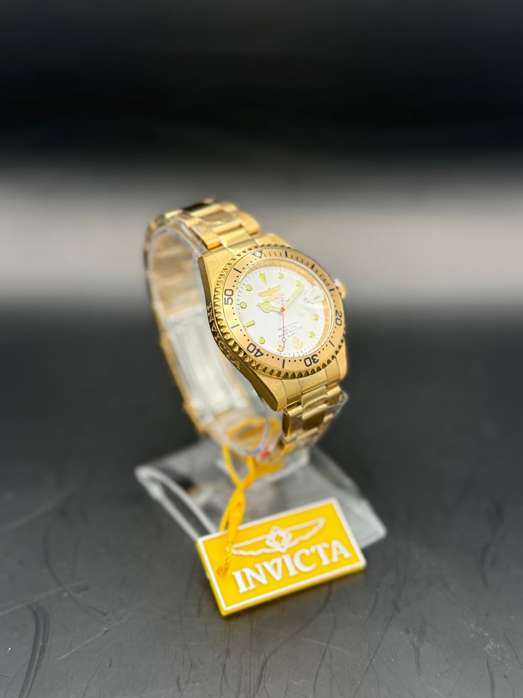 Invicta Ocean Voyage 50141 Gold Tone Diver Watch – White Dial | 200M Water Resistant