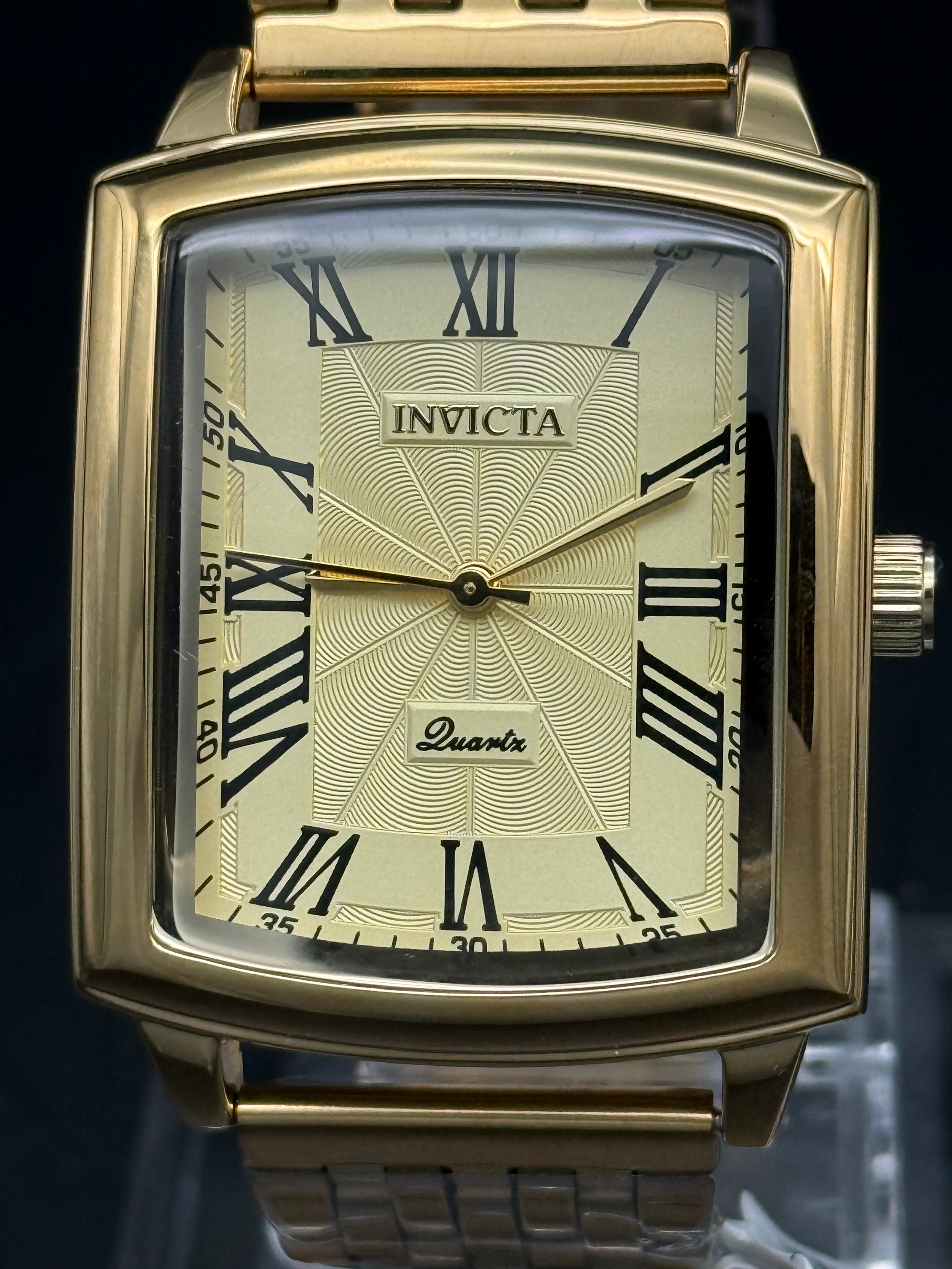 Invicta 69139 Gold Tone Rectangular Dress Watch
