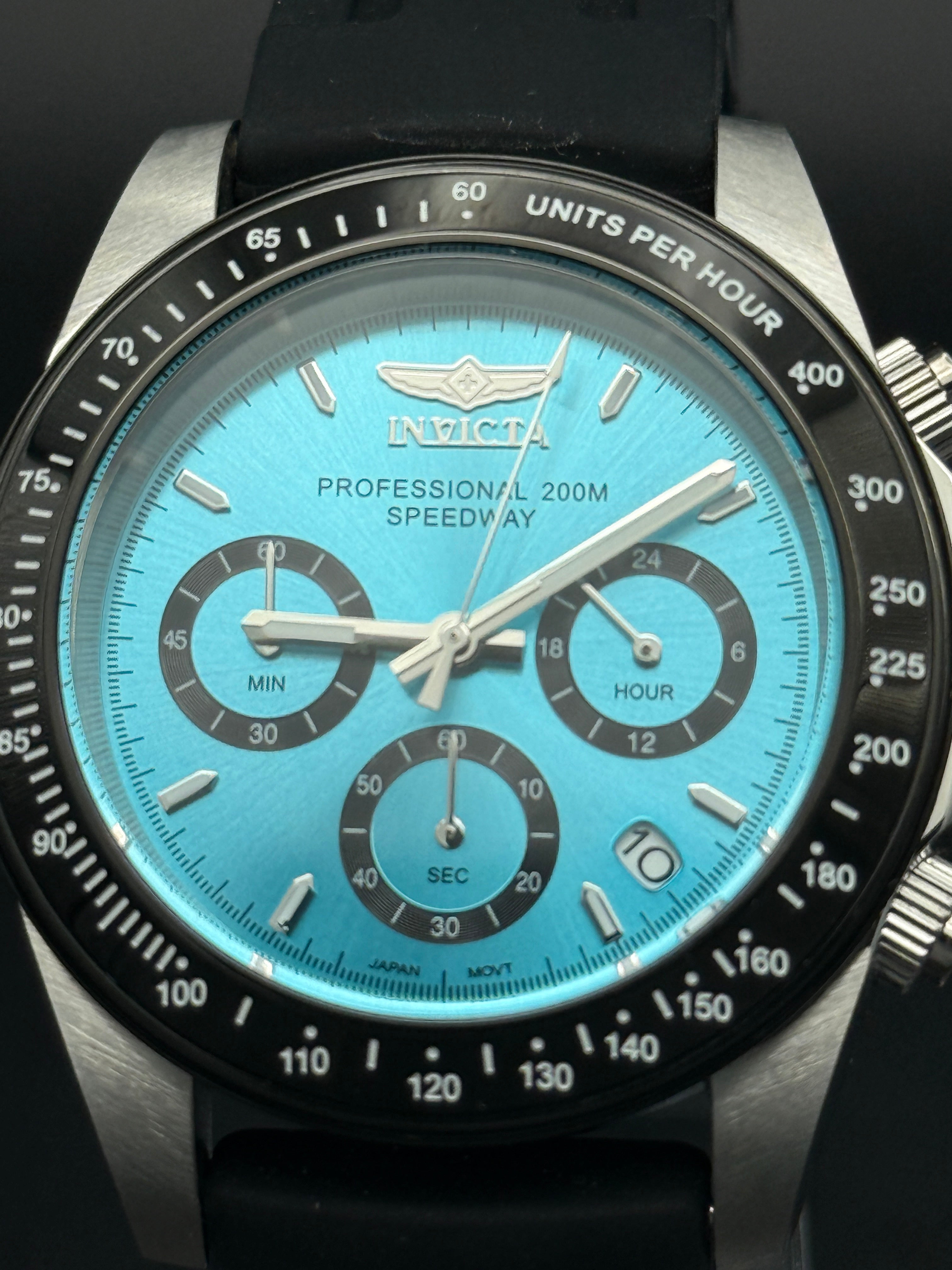 Invicta Speedway 50490 Professional Chronograph | 200M Water Resistant | Turquoise Dial