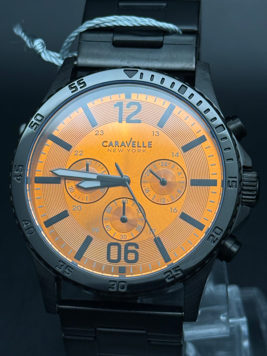 Caravelle New York 45A108 – Orange Dial Chronograph Watch