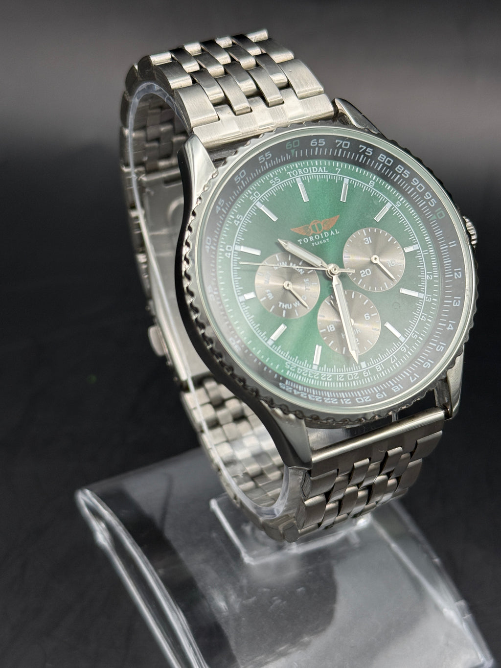 Toroidal Flight-Green Sunburst Dial