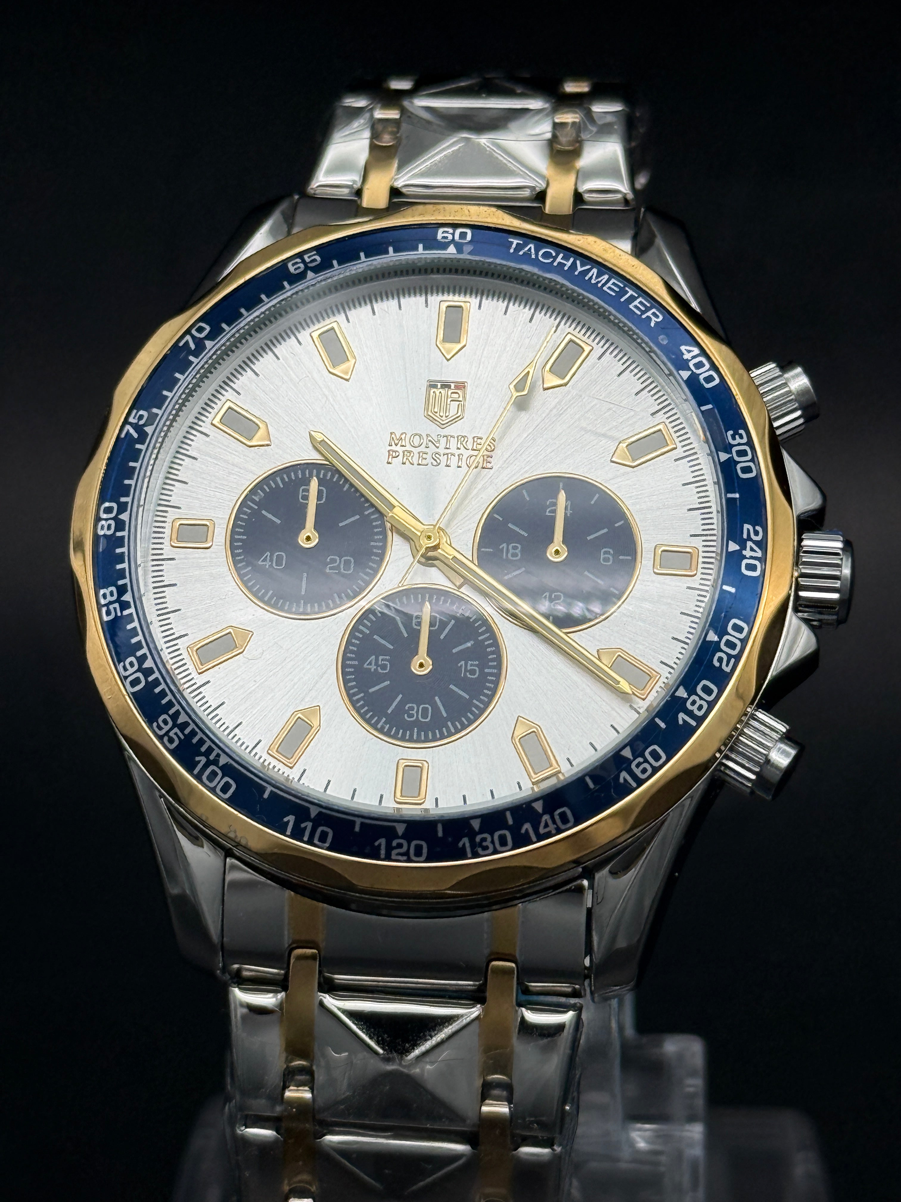 Montres Prestige MPW-0348 Men's | Blue & Gold Accents