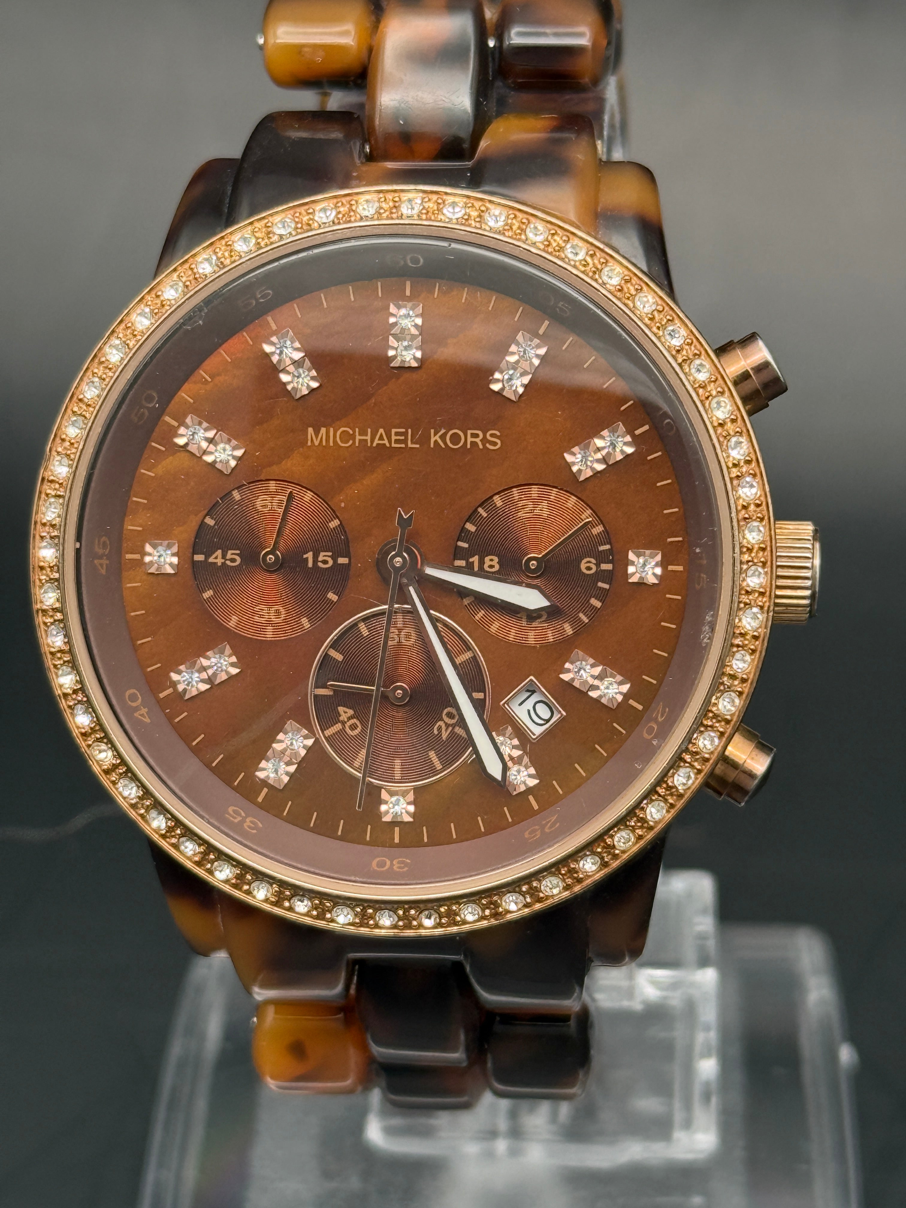 Michael Kors MK5366 Tortoise Chronograph Watch