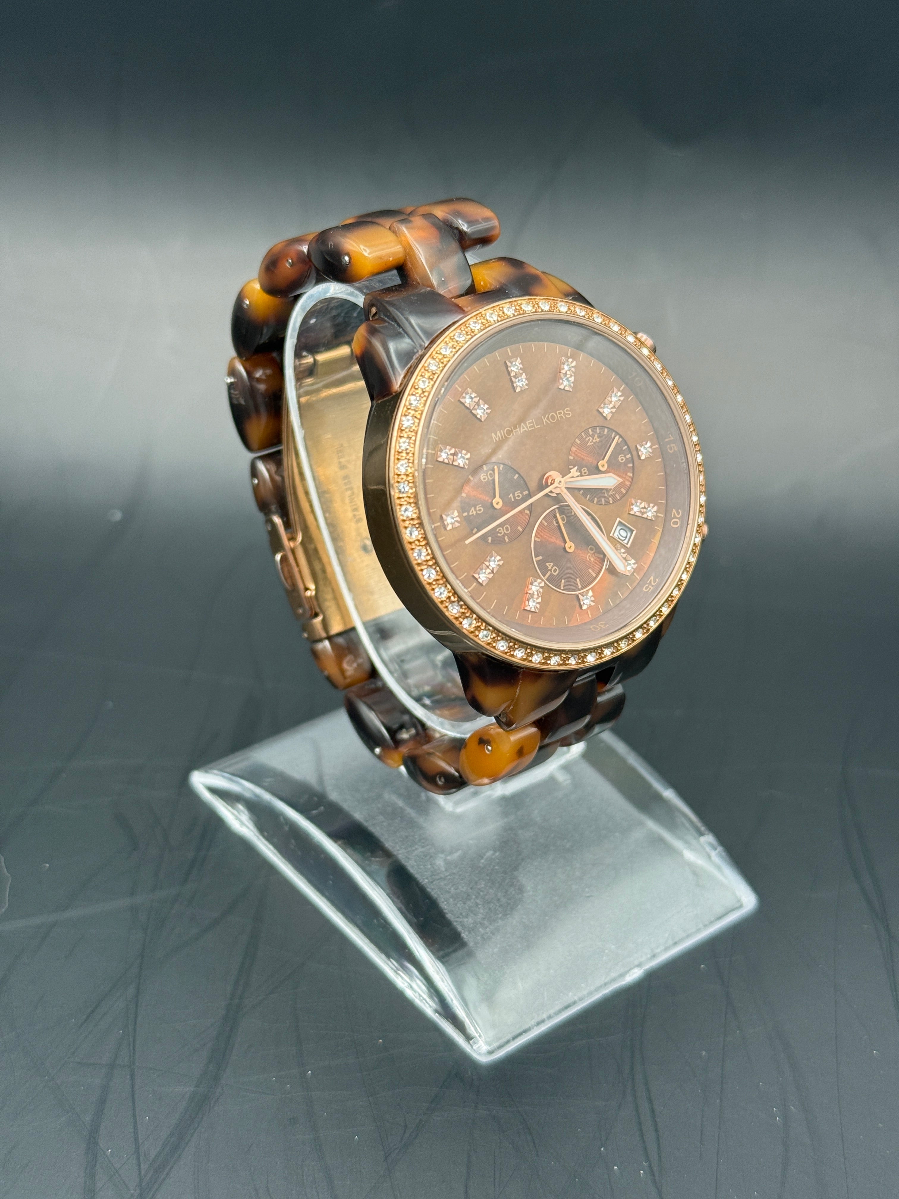 Michael Kors MK5366 Tortoise Chronograph Watch