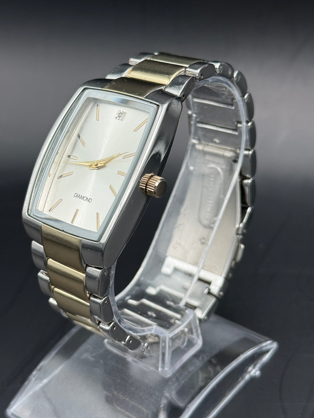 Two-Tone Diamond Accent Rectangular Case