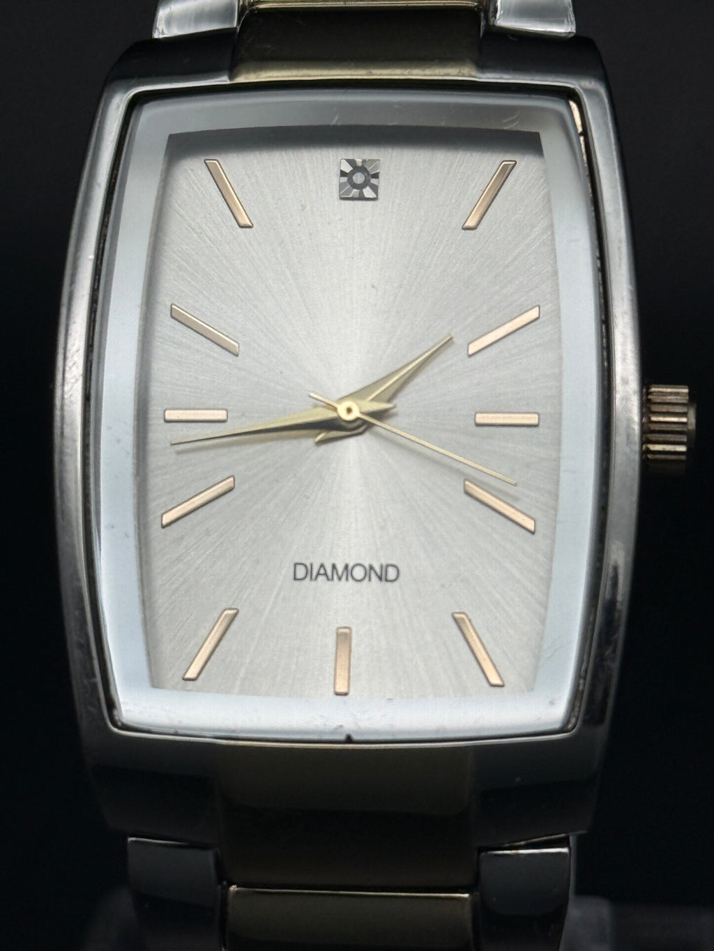 Two-Tone Diamond Accent Rectangular Case