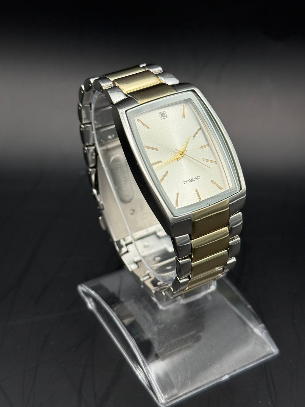 Two-Tone Diamond Accent Rectangular Case