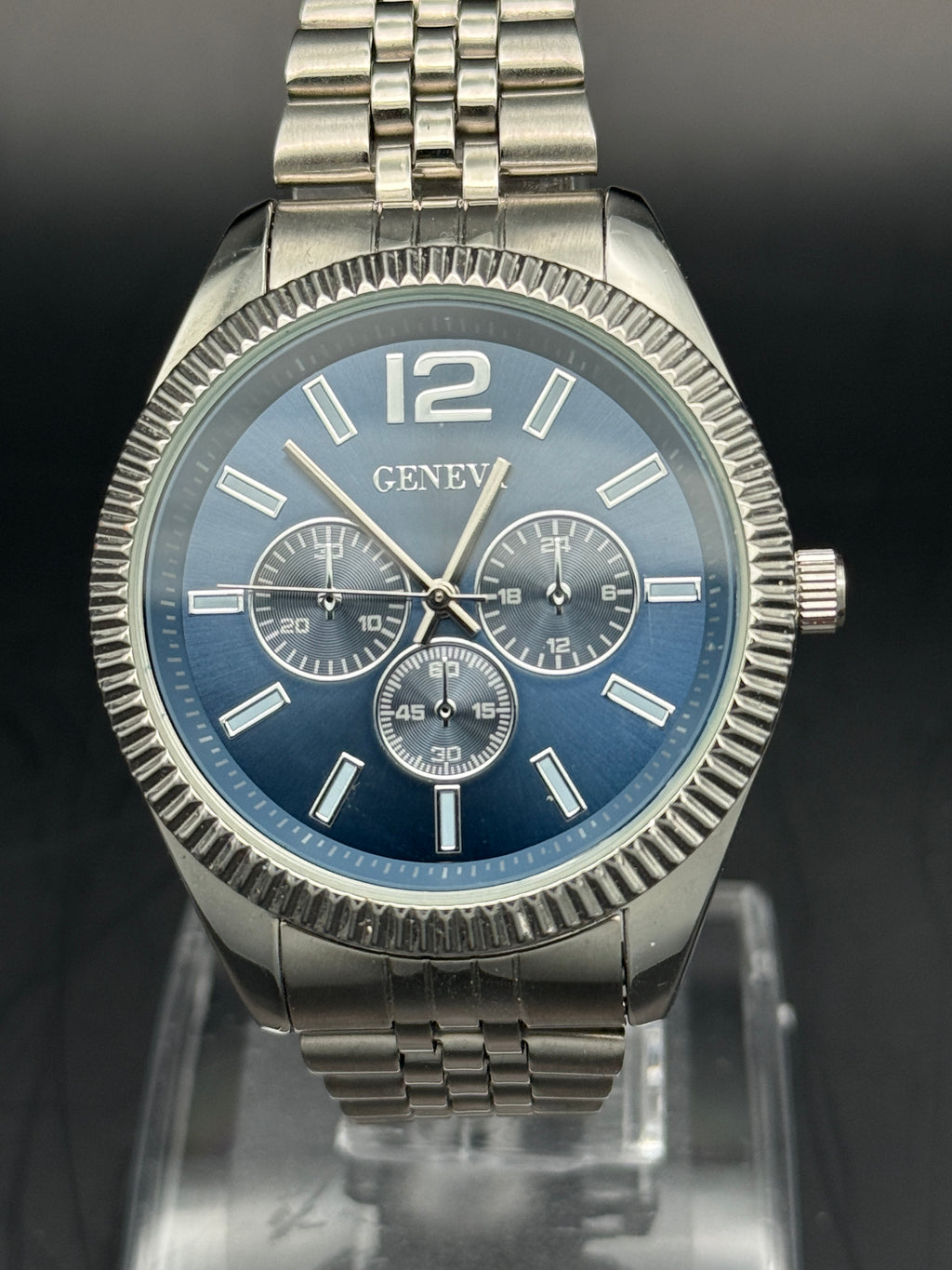 Geneva Blue Dial Men's Quartz Watch