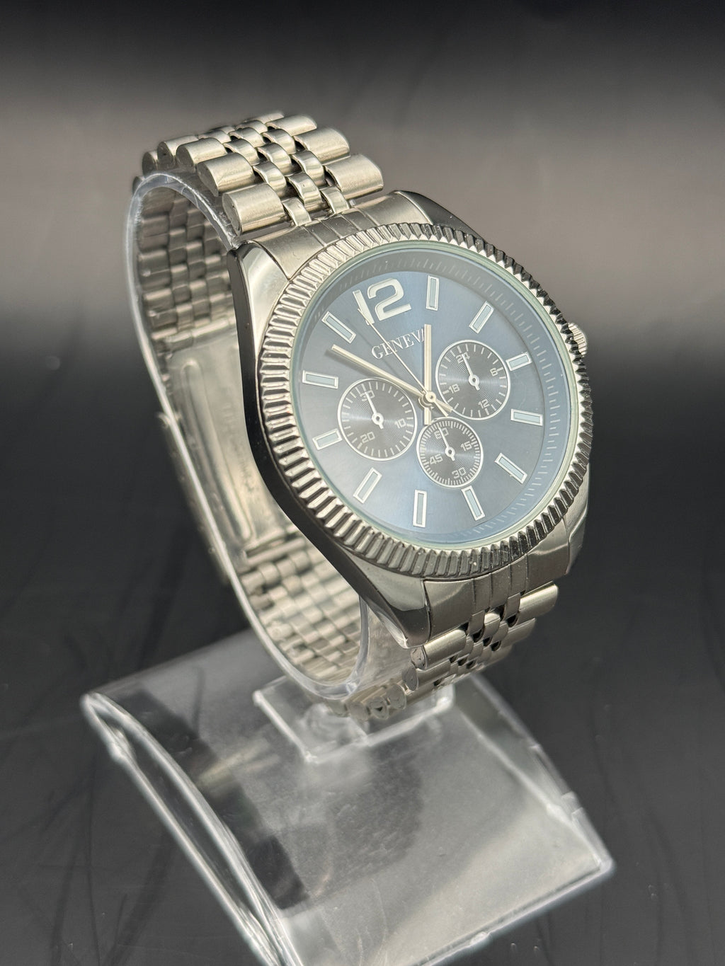 Geneva Blue Dial Men's Quartz Watch