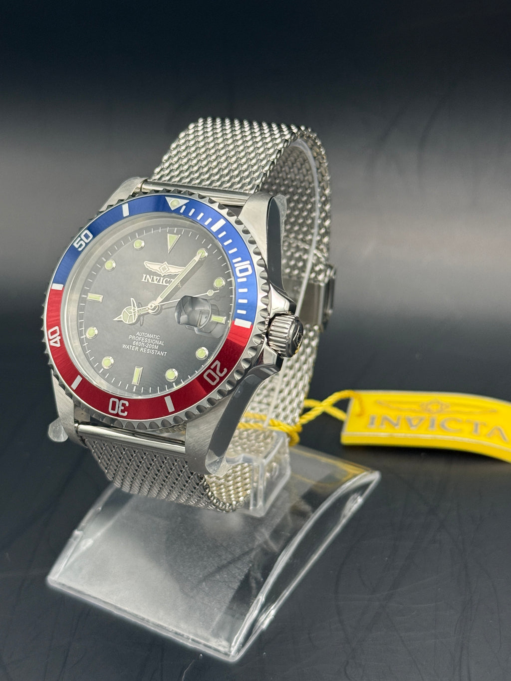 Invicta Grand Diver Automatic 47965 | Pepsi Bezel | Milanese Mesh Bracelet