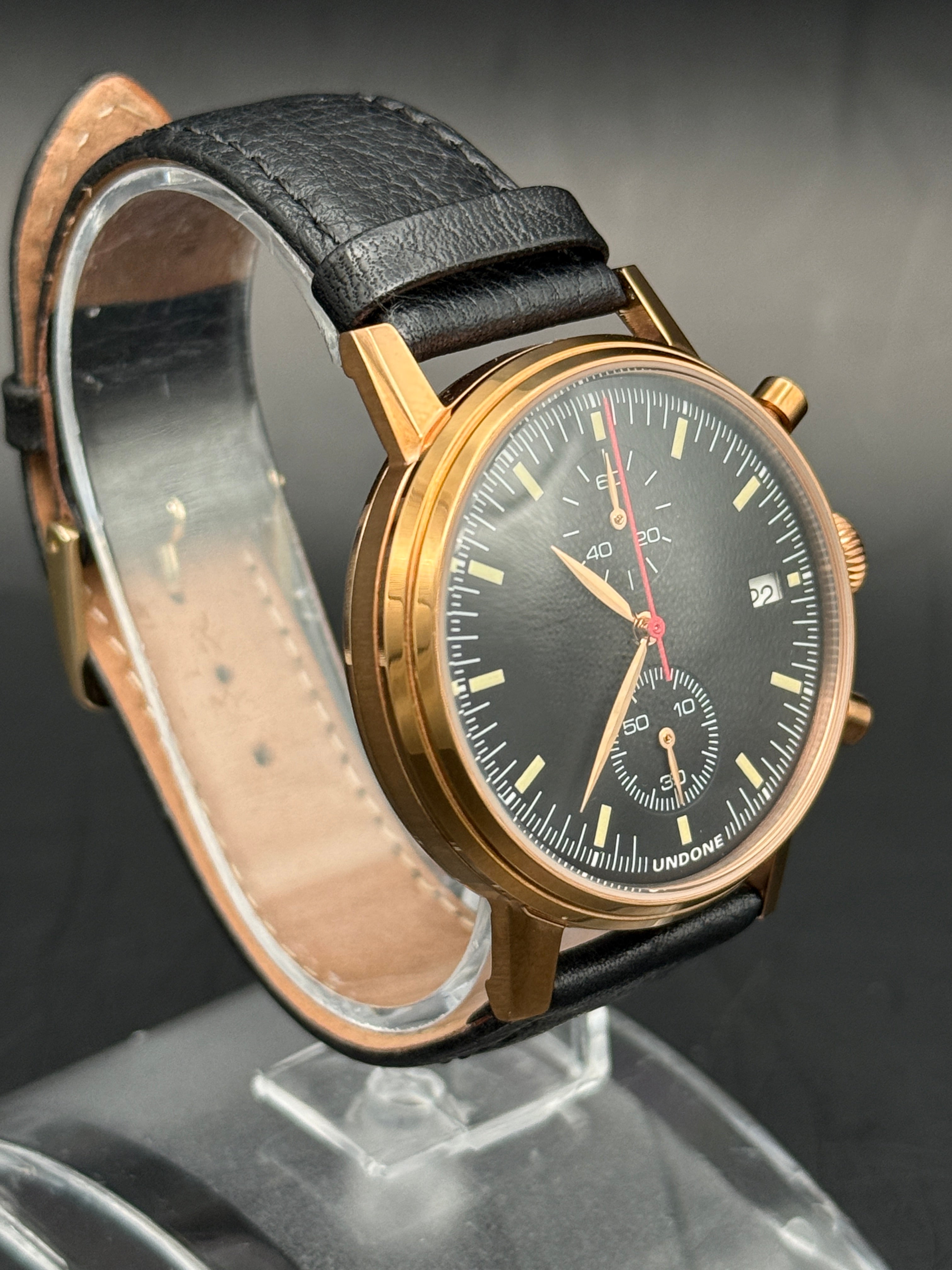 UNDONE The Urban Hybrid Meca-Quartz Chronograph – Rose Gold Tone