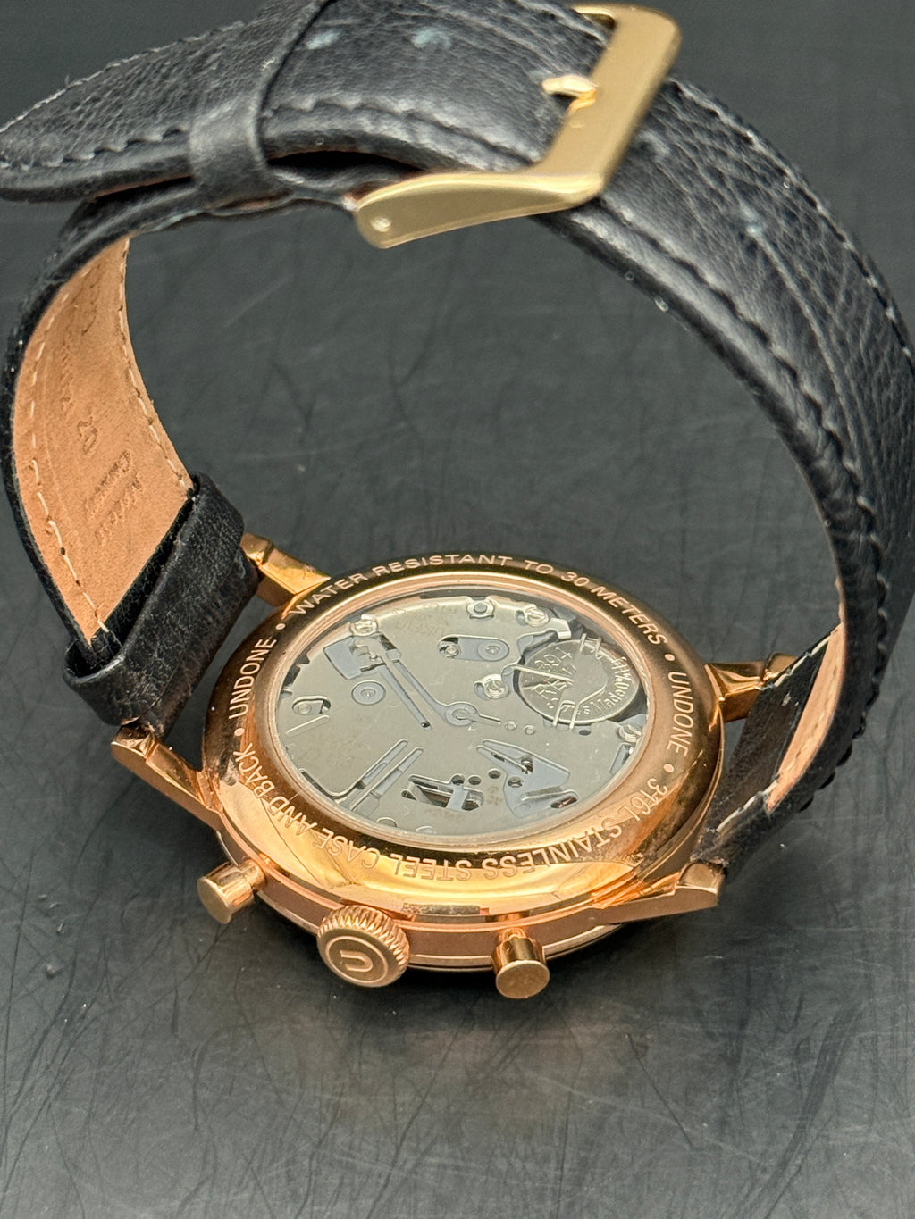 UNDONE The Urban Hybrid Meca-Quartz Chronograph – Rose Gold Tone