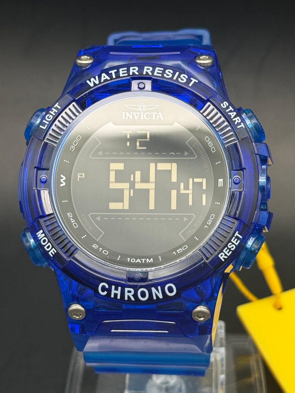 Invicta Racing Burnout 49048 Transparent Blue Digital