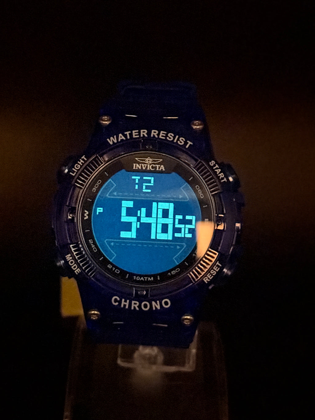 Invicta Racing Burnout 49048 Transparent Blue Digital