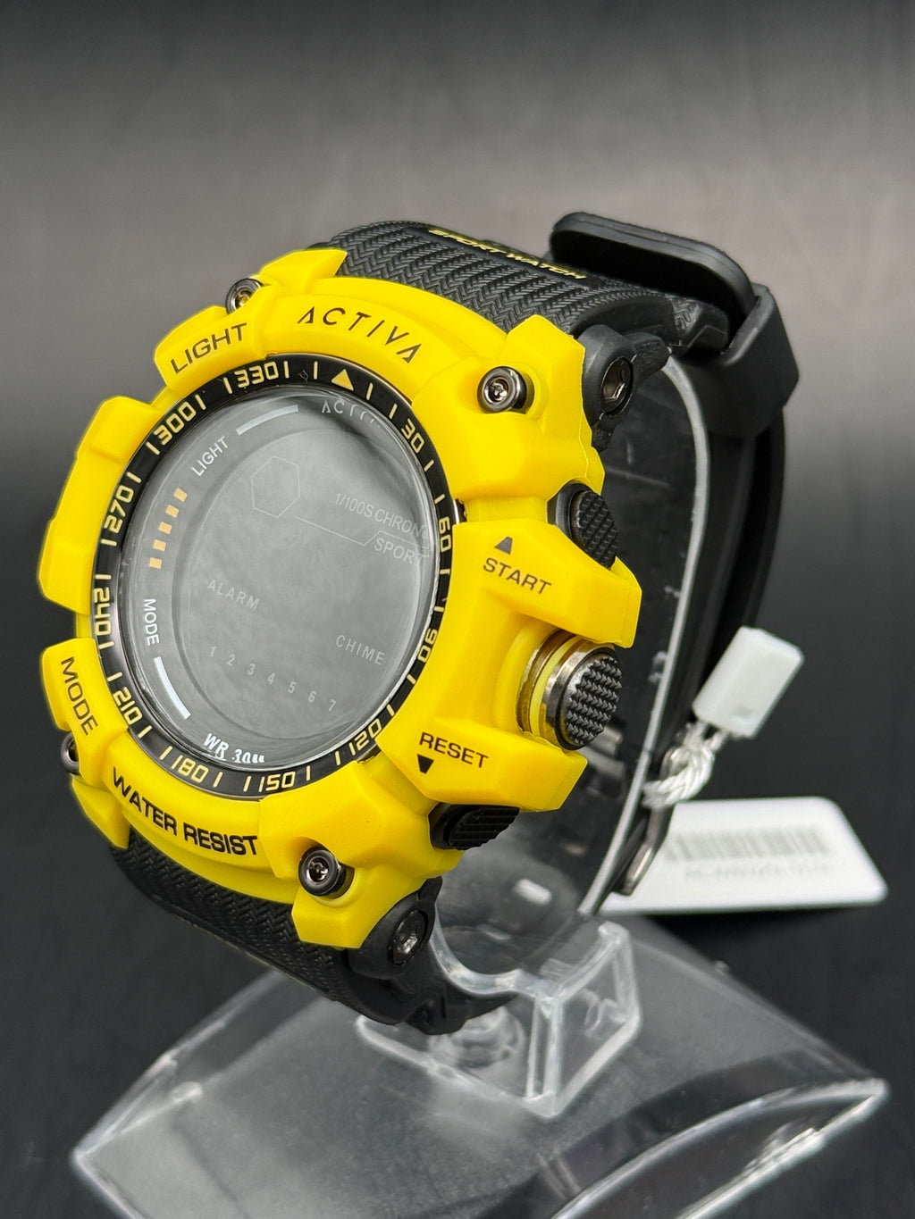 Activa Digital Sport Watch  – Yellow & Black