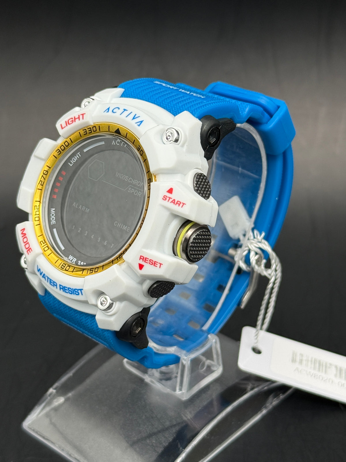 Activa ACW8020-009 Digital Sport Watch – Blue, White & Gold