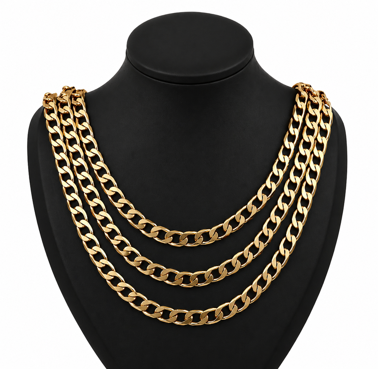 Stainless Steel Gold, Silver, Cuban Link