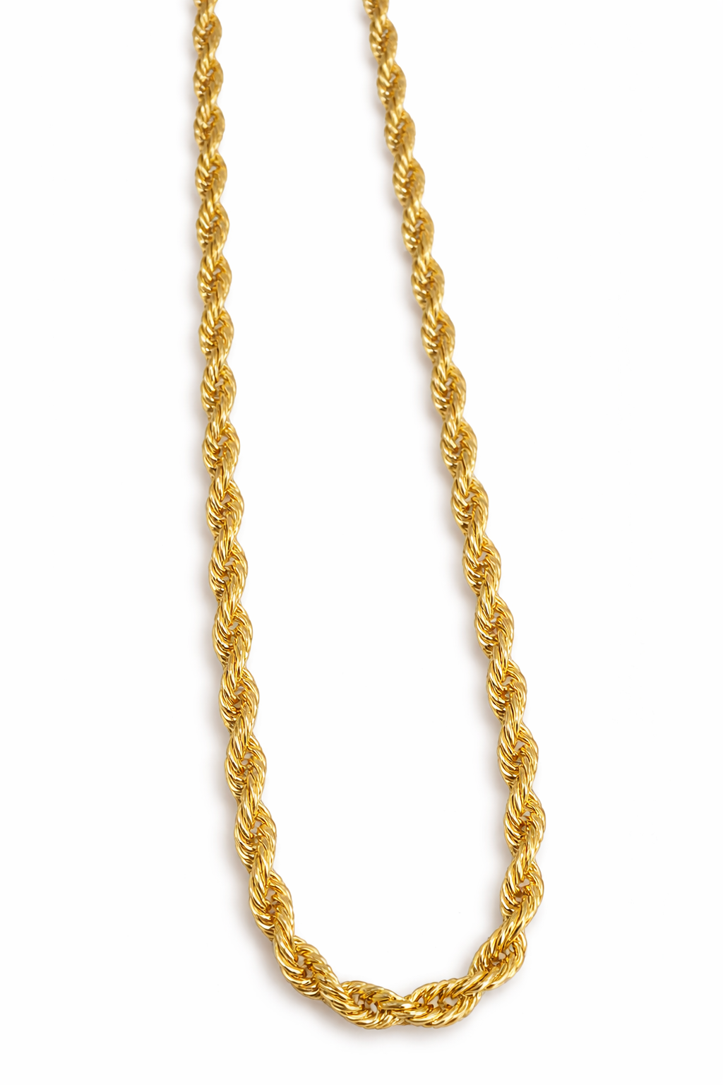 Stainless Steel Gold Colored Rope chain
