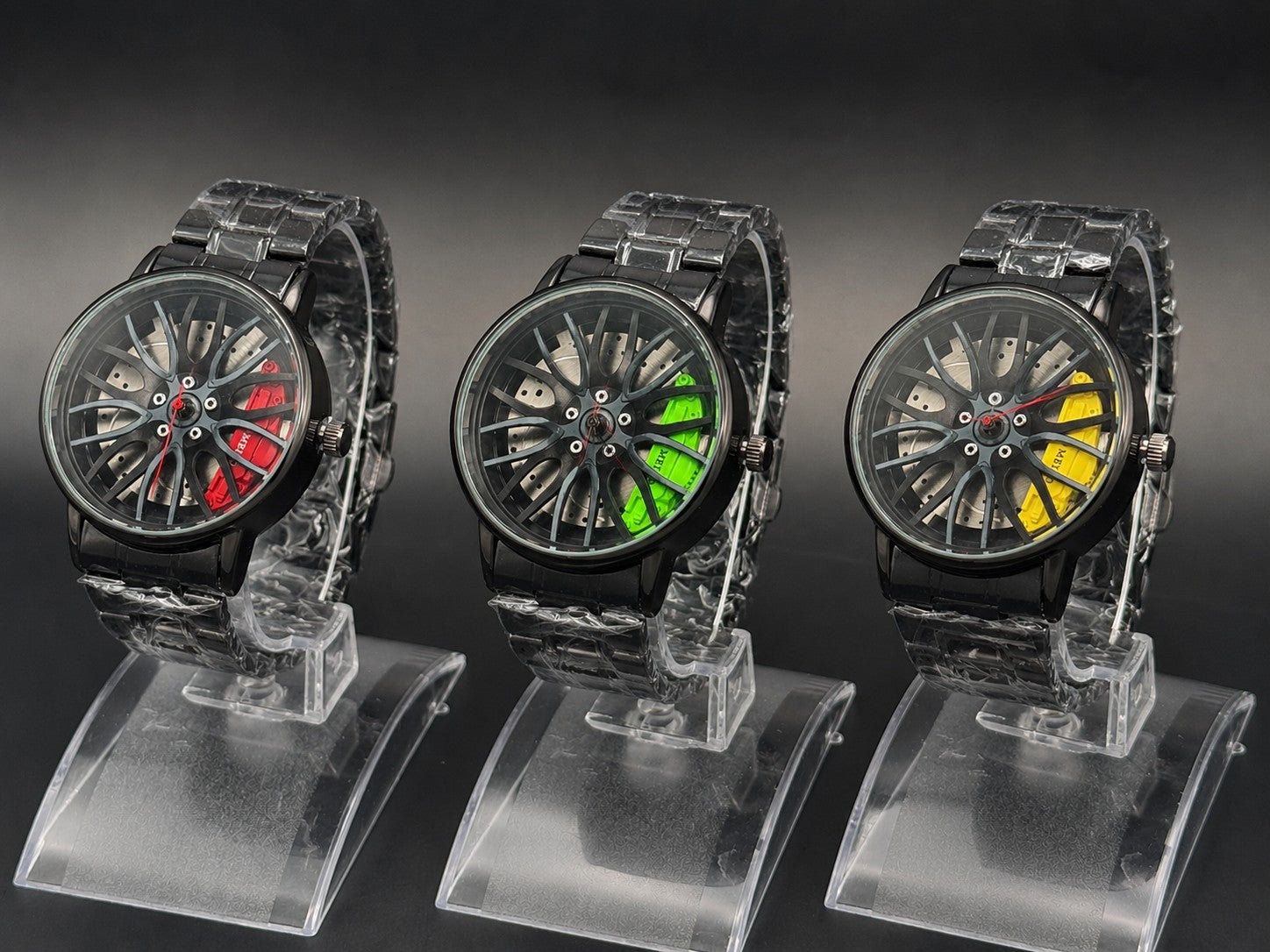 Brake Rotor Wheel Design Watch – Red, Green, or Yellow Caliper Edition