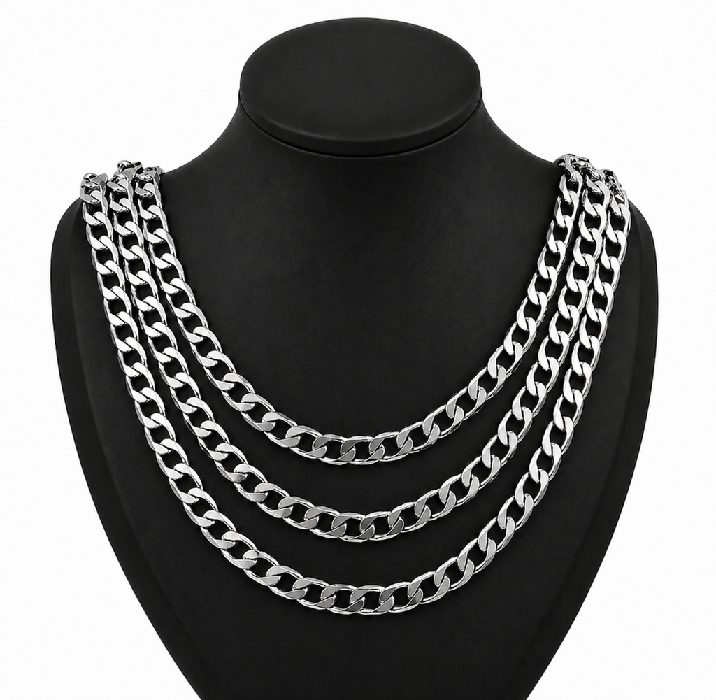Stainless Steel Gold, Silver, Cuban Link
