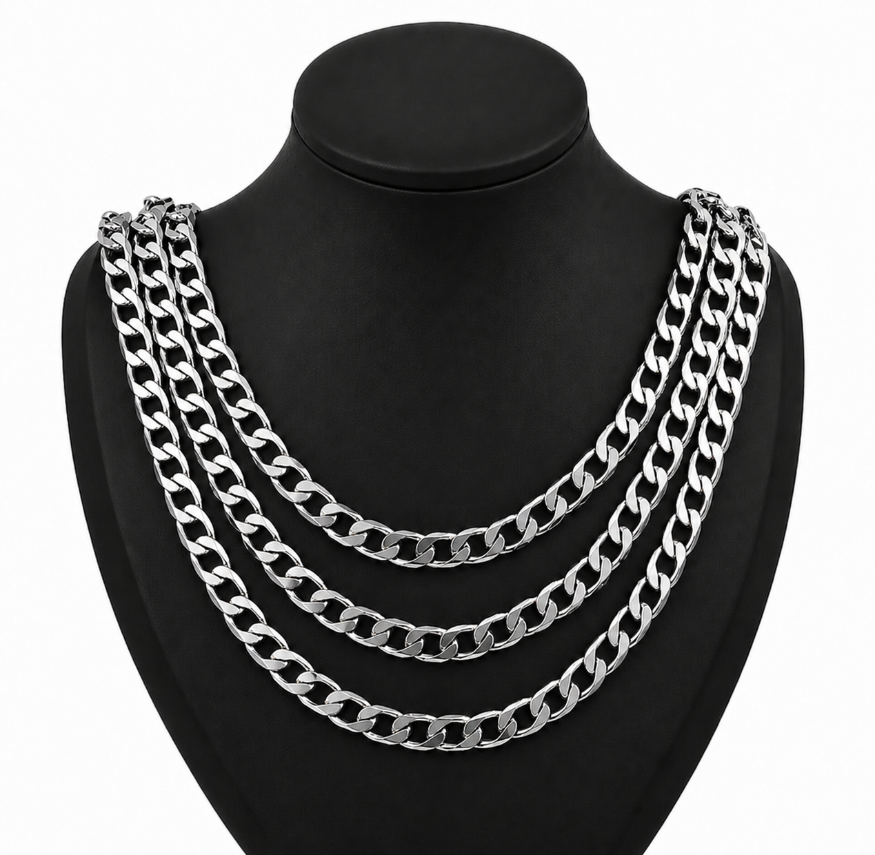 Stainless Steel Gold, Silver, Cuban Link